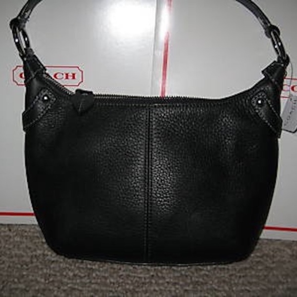 Coach Purse: F14681 Black Penelope Pebbeled Shoulder Bag Coach \